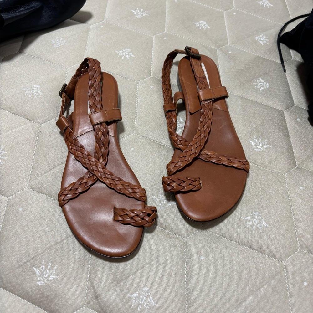Michael Kors Braided Tan Sandals